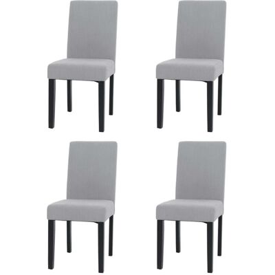 MCW Esszimmerstuhl Littau Cord 4er-Set Hellgrau Dunkle Beine MCW Esszimmerstuhl Littau Cord 4er-Set Hellgrau Dunkle Beine