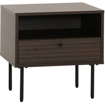 MCW Nachttisch N78 Skandinavischer Stil Metall Holz Melamin 50x40x50cm Dunkelbraun MCW Nachttisch N78 Skandinavischer Stil Metall Holz Melamin 50x40x50cm Dunkelbraun