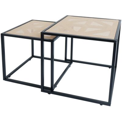 MCW 2er-Set Beistelltisch N88 Geflecht Rattan-Optik MCW 2er-Set Beistelltisch N88 Geflecht Rattan-Optik