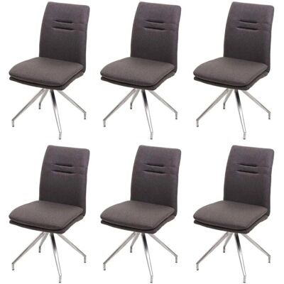 MCW Esszimmerstuhl H70 6er-Set Grau-Braun MCW Esszimmerstuhl H70 6er-Set Grau-Braun