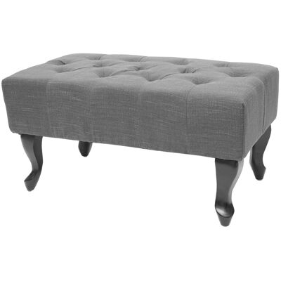 MCW Ottomane Chesterfield Wasserabweisend Stoff/Textil 39x77x47cm Dunkelgrau MCW Ottomane Chesterfield Wasserabweisend Stoff/Textil 39x77x47cm Dunkelgrau