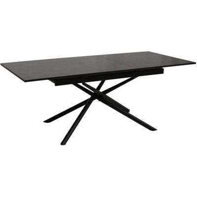 MCW Esszimmertisch O57 Stein-Optik Schwarz 160-200x90cm MCW Esszimmertisch O57 Stein-Optik Schwarz 160-200x90cm