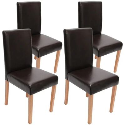 MCW Esszimmerstuhl Littau 4er-Set Leder Braun Helle Beine MCW Esszimmerstuhl Littau 4er-Set Leder Braun Helle Beine