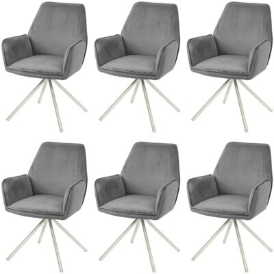 MCW Esszimmerstuhl G67 6er-Set Dunkelgrau Edelstahl MCW Esszimmerstuhl G67 6er-Set Dunkelgrau Edelstahl