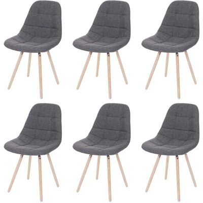 MCW Esszimmerstuhl A60 I 6er-Set Stoff/Textil Grau MCW Esszimmerstuhl A60 I 6er-Set Stoff/Textil Grau