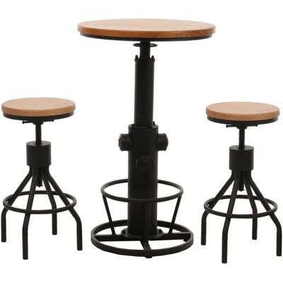 MCW Set Bartisch mit 2x Barhocker N17 Natur MCW Set Bartisch mit 2x Barhocker N17 Natur