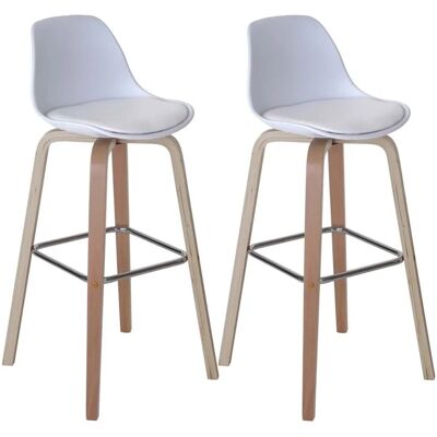 MCW Barhocker A89 2er-Set Kunstleder Weiß MCW Barhocker A89 2er-Set Kunstleder Weiß