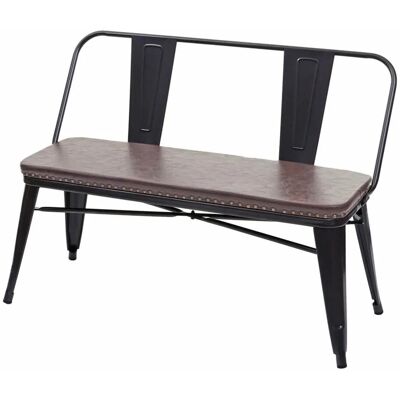 MCW 2er Sitzbank H10 Industriedesign Schwarz-Braun MCW 2er Sitzbank H10 Industriedesign Schwarz-Braun