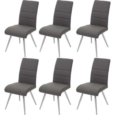 MCW Esszimmerstuhl G55 6er-Set Grau-Braun MCW Esszimmerstuhl G55 6er-Set Grau-Braun