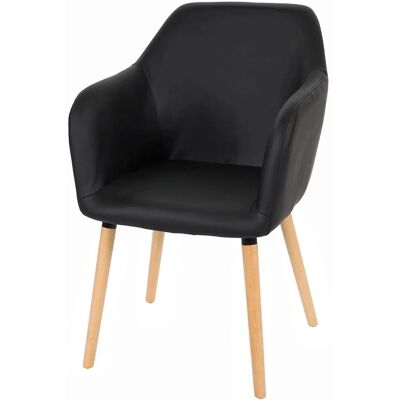 MCW Esszimmerstuhl Vaasa T381 Kunstleder Schwarz Helle Beine MCW Esszimmerstuhl Vaasa T381 Kunstleder Schwarz Helle Beine