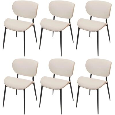 MCW Esszimmerstuhl O45 6er-Set Natur Weiß MCW Esszimmerstuhl O45 6er-Set Natur Weiß