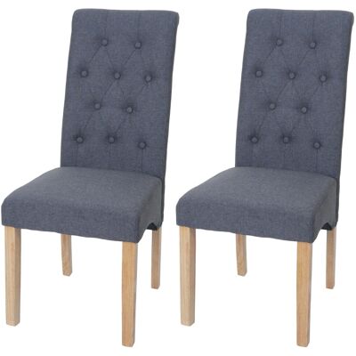 MCW 2er-Set Esszimmerstuhl O65e Chesterfield Stoff/Textil MCW 2er-Set Esszimmerstuhl O65e Chesterfield Stoff/Textil