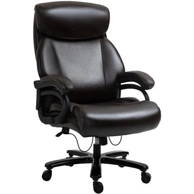 Vinsetto Bürostuhl PU-Leder Schaumstoff Metall Braun 72B x 83T x 114-122H cm Vinsetto Bürostuhl PU-Leder Schaumstoff Metall Braun 72B x 83T x 114-122H cm