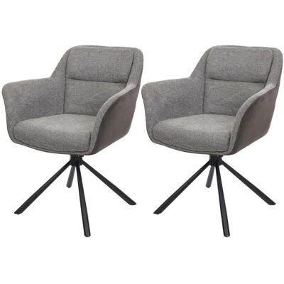 MCW Esszimmerstuhl K33 2er-Set Kunstleder Grau-dunkelgrau MCW Esszimmerstuhl K33 2er-Set Kunstleder Grau-dunkelgrau