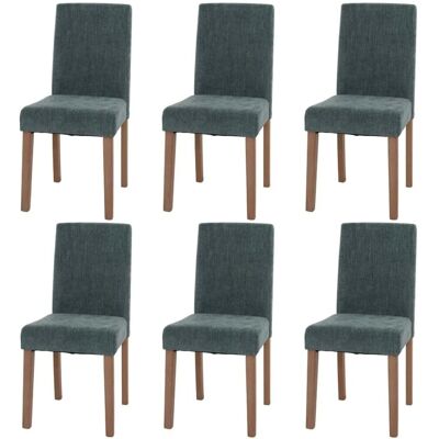 MCW Esszimmerstuhl Littau Chenille 6er-Set Grün Naturfarbene Beine MCW Esszimmerstuhl Littau Chenille 6er-Set Grün Naturfarbene Beine