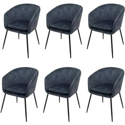 MCW Esszimmerstuhl O28 6er-Set Blau MCW Esszimmerstuhl O28 6er-Set Blau