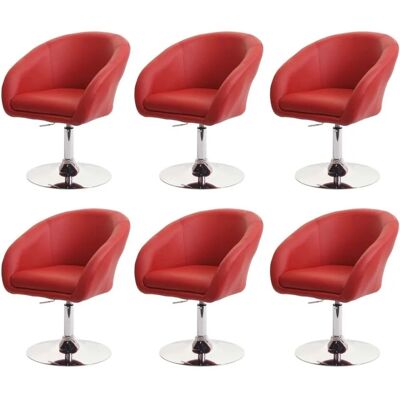 MCW Esszimmerstuhl F19 6er-Set Kunstleder Rot MCW Esszimmerstuhl F19 6er-Set Kunstleder Rot