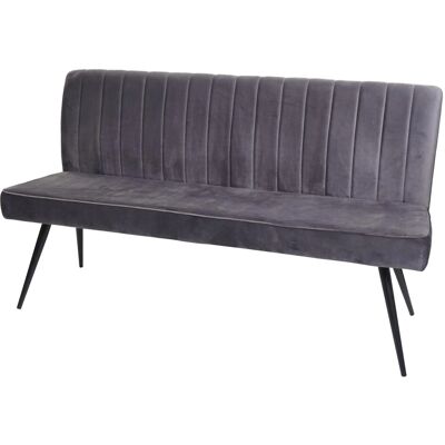 MCW Sitzbank K16 Rückenlehne Samt Metall 160cm Dunkelgrau MCW Sitzbank K16 Rückenlehne Samt Metall 160cm Dunkelgrau