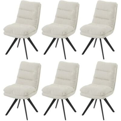 MCW Esszimmerstuhl G66 Boucle 6er-Set Cremeweiß MCW Esszimmerstuhl G66 Boucle 6er-Set Cremeweiß