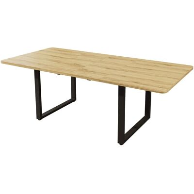Merax Ausziehbarer Esstisch 140 180 220 cm mit Metallbeinen Natur 6 Bis 10 Personen Merax Ausziehbarer Esstisch 140 180 220 cm mit Metallbeinen Natur 6 Bis 10 Personen