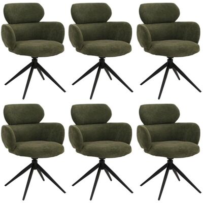 MCW Esszimmerstuhl O77 6er-Set Olivgrün MCW Esszimmerstuhl O77 6er-Set Olivgrün