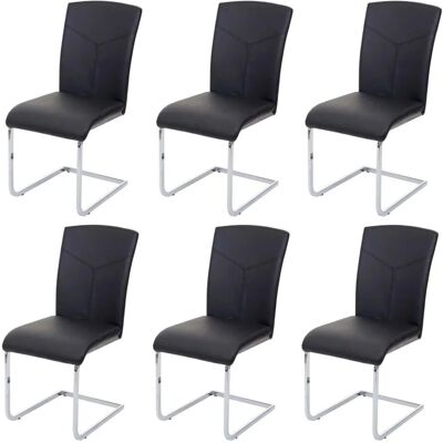 MCW Esszimmerstuhl F36 6er Set Kunstleder Schwarz MCW Esszimmerstuhl F36 6er Set Kunstleder Schwarz