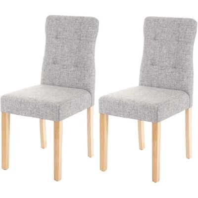 MCW Esszimmerstuhl E58 2er-Set Stoff/Textil Grau Helle Beine MCW Esszimmerstuhl E58 2er-Set Stoff/Textil Grau Helle Beine