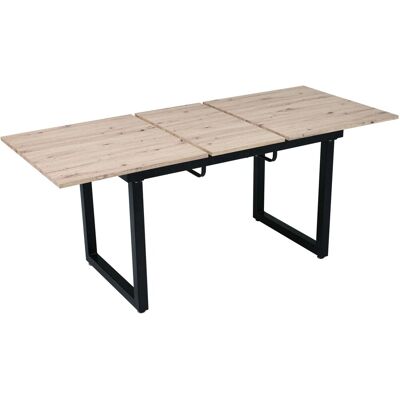 Merax Ausziehbarer Esstisch 140 180 cm Industrie Design Eiche Schwarz Merax Ausziehbarer Esstisch 140 180 cm Industrie Design Eiche Schwarz