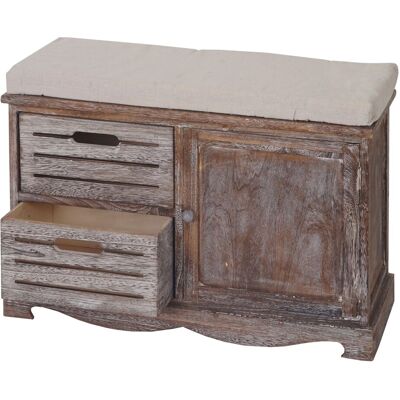 MCW Sitzbank J22 Shabby-Look Vintage 49x71x32cm Braun Braun MCW Sitzbank J22 Shabby-Look Vintage 49x71x32cm Braun Braun