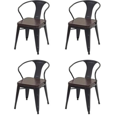 MCW Esszimmerstuhl H10d 4er-Set Schwarz-Braun MCW Esszimmerstuhl H10d 4er-Set Schwarz-Braun