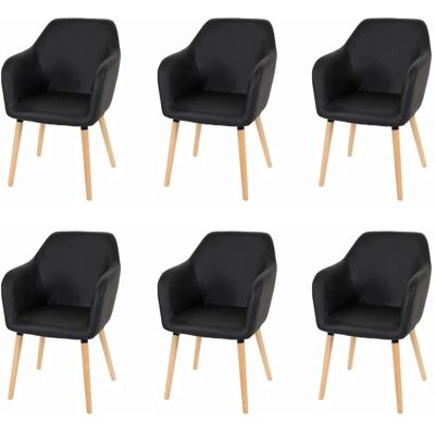 MCW Esszimmerstuhl Vaasa T381 6er-Set Kunstleder Schwarz Helle Beine MCW Esszimmerstuhl Vaasa T381 6er-Set Kunstleder Schwarz Helle Beine