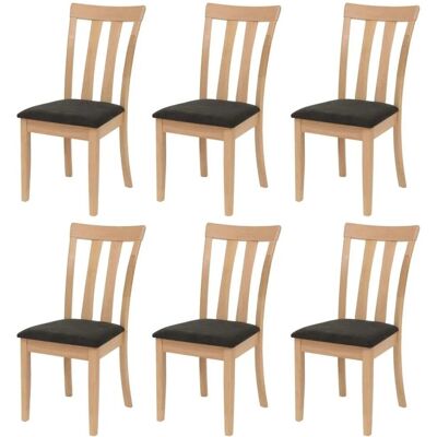 MCW Esszimmerstuhl G46 6er-Set Naturfarbenes Gestell Schwarz MCW Esszimmerstuhl G46 6er-Set Naturfarbenes Gestell Schwarz