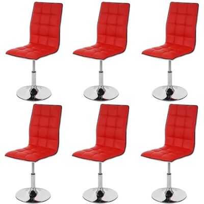 MCW Esszimmerstuhl C41 6er-Set Rot Kunstleder MCW Esszimmerstuhl C41 6er-Set Rot Kunstleder