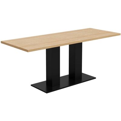 Merax Ausziehbarer Esstisch 140 180 cm Rechteckig Natur 6 Bis 8 Personen Merax Ausziehbarer Esstisch 140 180 cm Rechteckig Natur 6 Bis 8 Personen