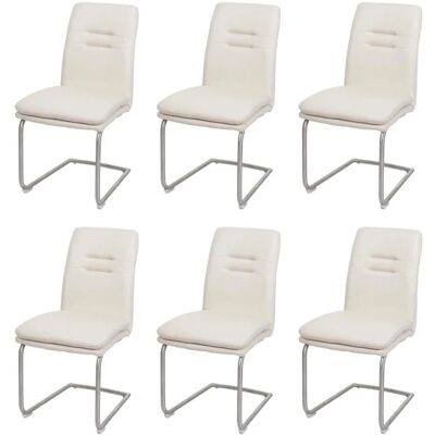 MCW Esszimmerstuhl H70 6er-Set Freischwinger Creme-Beige MCW Esszimmerstuhl H70 6er-Set Freischwinger Creme-Beige