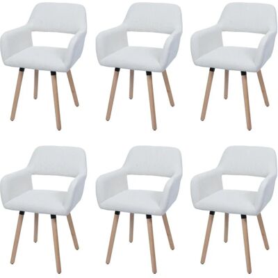 MCW Esszimmerstuhl A50 II 6er-Set Creme-Weiß Stoff/Textil Cord 400g/m² MCW Esszimmerstuhl A50 II 6er-Set Creme-Weiß Stoff/Textil Cord 400g/m²
