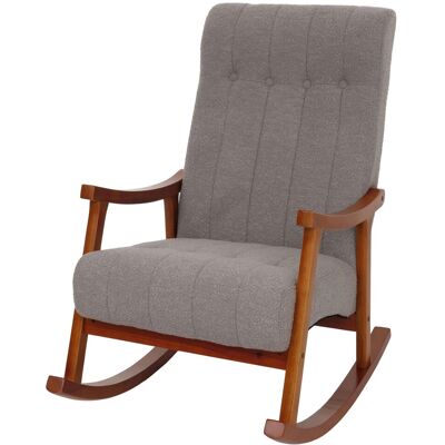 MCW Schaukelstuhl K10 Holz MVG Stoff/Textil Bouclé 450g/m² Grau Gestell Walnuss-Optik MCW Schaukelstuhl K10 Holz MVG Stoff/Textil Bouclé 450g/m² Grau Gestell Walnuss-Optik