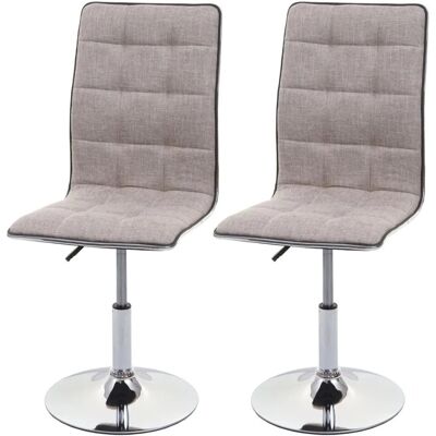 MCW Esszimmerstuhl C41 2er-Set Creme-Grau Stoff/Textil MCW Esszimmerstuhl C41 2er-Set Creme-Grau Stoff/Textil