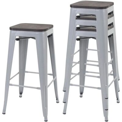 MCW Barhocker A73 4er-Set Grau MCW Barhocker A73 4er-Set Grau