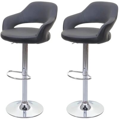 MCW Barhocker F16 2er-Set Grau-schwarz MCW Barhocker F16 2er-Set Grau-schwarz