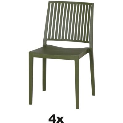 Siena Garden Stapelstuhl-Set Lane 4-teilig Olive Siena Garden Stapelstuhl-Set Lane 4-teilig Olive