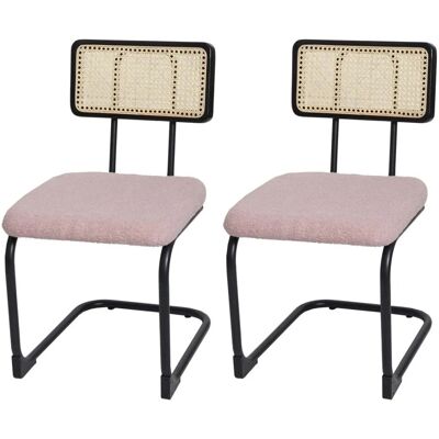 MCW Freischwinger-Stuhl K88 2er-Set Stoff/Textil Rosa MCW Freischwinger-Stuhl K88 2er-Set Stoff/Textil Rosa