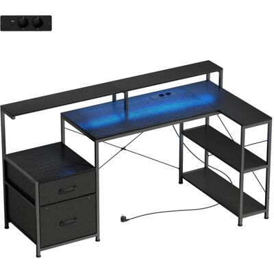 HOMCOM Gaming Tisch Spanplatte Stahl 165L x 80B x 91,5H cm Schwarz HOMCOM Gaming Tisch Spanplatte Stahl 165L x 80B x 91,5H cm Schwarz