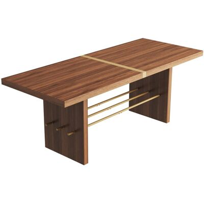 Merax Esstisch 180 cm Walnuss Gold 6 Bis 8 Personen Merax Esstisch 180 cm Walnuss Gold 6 Bis 8 Personen