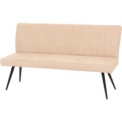 MCW Sitzbank K16 Rückenlehne Stoff/Textil Chenille Metall 160cm Creme-Beige MCW Sitzbank K16 Rückenlehne Stoff/Textil Chenille Metall 160cm Creme-Beige