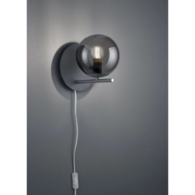 Trio Wandlampe Pure Anthrazit 1-flammig E14 20,6 cm x 18 cm x 21 cm Trio Wandlampe Pure Anthrazit 1-flammig E14 20,6 cm x 18 cm x 21 cm