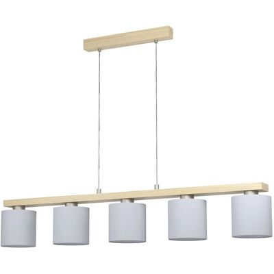 Eglo Pendelleuchte Castralvo 5-flammig Nickel-Matt-Braun 110 cm x 121 cm Eglo Pendelleuchte Castralvo 5-flammig Nickel-Matt-Braun 110 cm x 121 cm