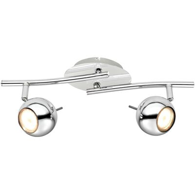 LED-Deckenstrahler Scordia 2-flammig Chrom 2x GU10 3,5W warmweiß 370 lm ca.41 cm LED-Deckenstrahler Scordia 2-flammig Chrom 2x GU10 3,5W warmweiß 370 lm ca.41 cm