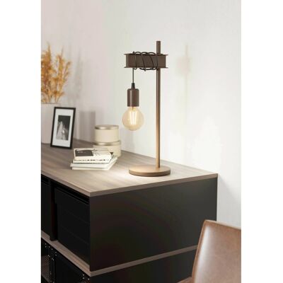 Eglo Tischleuchte Townshend 4 1-flammig Schwarz-Braun antik E27 10 W Eglo Tischleuchte Townshend 4 1-flammig Schwarz-Braun antik E27 10 W