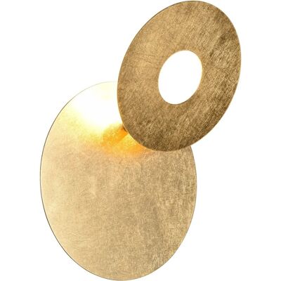 Trio LED-Wandlampe Leano goldfarbig rund Trio LED-Wandlampe Leano goldfarbig rund